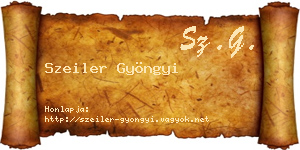 Szeiler Gyöngyi névjegykártya