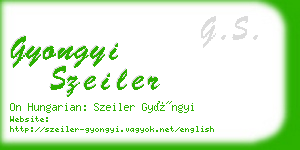 gyongyi szeiler business card